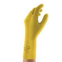144 Luvas Nitrílica Amarela Alphatec 37-320 Sem Forro 31cm Tamanho 10 Ansell 