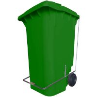 Lixeira 120 Litros com Pedal e Rodas Lar Plásticos