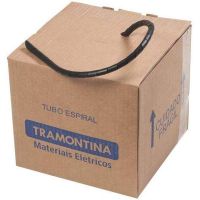 1 Metro Tubo Espiral 1 Pol. Preto Tramontina