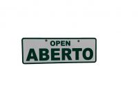 Placa de Sinalização 19 X 7 cm Aberto/Fechado