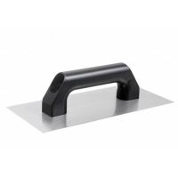 Desempenadeira de Aço Lisa 12x24cm Com Cabo de PVC Momfort