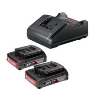 Combo de 2 Baterias GBA 18V 2Ah + Carregador de baterias GAL 18V-20 Bivolt Bosch 