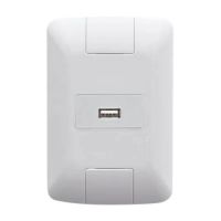 Conjunto 4x2 com 1 Tomada USB Brilho 1,5 A Bivolt Aria Branco Tramontina 