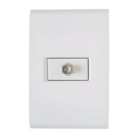 Conjunto 4x2 com 1 Tomada TV/SAT Coaxial Liz Branco Tramontina