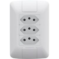 Conjunto 4x2 com 3 Tomadas 2P+T 20 A 250 V Tramontina 