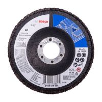 Disco Flap Bosch X421 Óxido de Aluminio Ø115mm G40, Curvo 10u