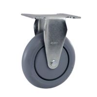 Rodízio Placa Fixa Roda em Borracha Plástica 65kg