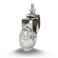 Rodízio Giratório 310 com Espiga Roda Poliuretano Transparente 50kg Colson