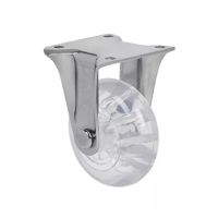 Rodízio Fixo 210 Placa Roda Gel Poliuretano Transparente 40kg Colson