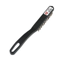 Escova De Aço Manual Com Cabo De Plástico 3 Fileiras Max