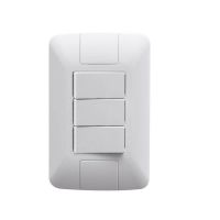 Conjunto 4x2 Com 3 Interruptores Simples Aria 6 A 250 V Branco Tramontina