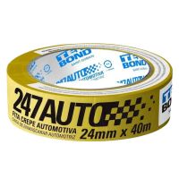 Fita Automotiva 247 Crepe Amarela 24mm x 40M Tek Bond