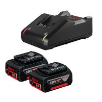 Kit de 2 Baterias GBA 18V 4Ah + Carregador de baterias Bosch GAL 18V-40 Bivolt