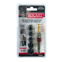 Kit Extrator Parafuso/Porca de Impacto 1/4 a 1/2 96,0006 Rocast