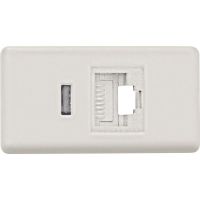 Módulo Tomada de Transmissão de Dados RJ 45 Cat 6 Branco Tramontina