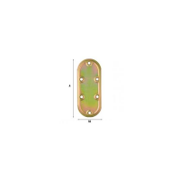 Placa Junção Reta 120x50x2,2mm 970at12 Aldeghi