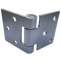Par de Dobradiça Quadrada para Porteira Nº 4 Zincada Chapa 3/16 Pol. Jg Industria