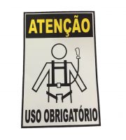Placa  "Uso Obrigatório de Cinto "30x20cm