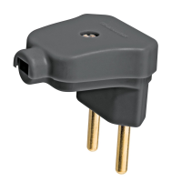 Plugue Angular 2P 10A 250V Preto Tramontina