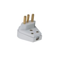 Plugue Angular 2P+T 20 A 250 V Branco Tramontina 57402011