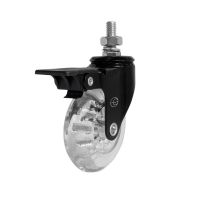 Rodízio Black Gel 1.3/8 Pol. Espiga Giratória com Freio 30Kg Colson 