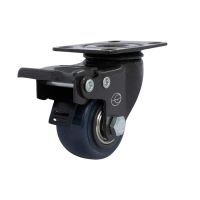 Rodízio Carbon Blue Placa Giratória com Freio 1.5/8 Pol. 30Kg Colson