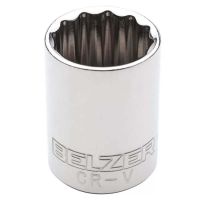 Soquete Estriado Com Encaixe 1/2" 27mm Belzer