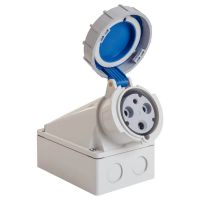 Tomada de Sobrepor Industrial 2P+T 63A 220-250Vca 6H Tramontina