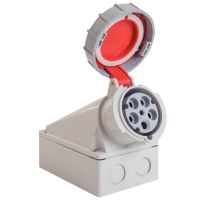 Tomada de Sobrepor Industrial 3P+N+T 63A 380-415Vca 6H Tramontina 