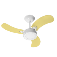 Ventilador de Teto Amarelo New Led Venti-Delta 