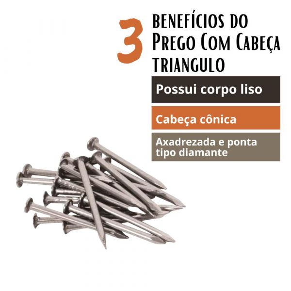 1 Kg Prego Com Cabeça 18 X 24mm Triangulo