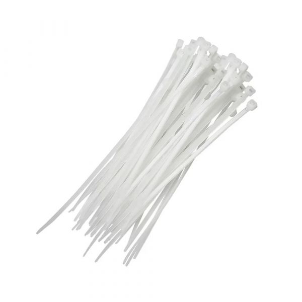 100 Unidades Abraçadeira De Nylon Branca 9.0 X 760 Foxlux