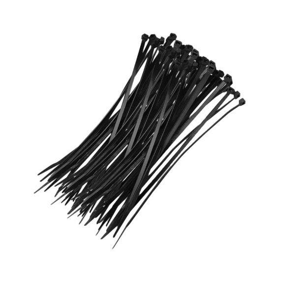 100 Unidades Abraçadeira De Nylon Preta 2.5 X 200 Foxlux