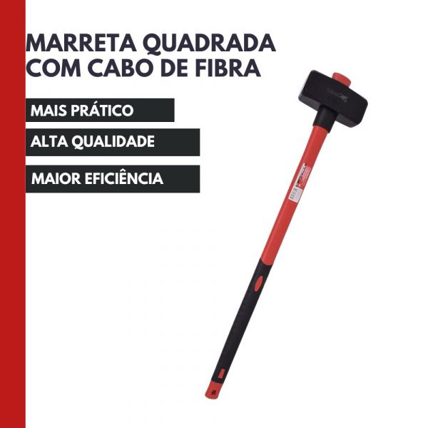 Marreta Quadrada Com Cabo De Fibra MTX