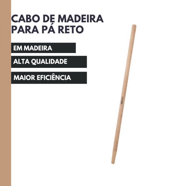 Cabo de Madeira Para Pá Reto Momfort