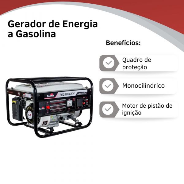 Gerador de Energia a Gasolina TG2500CXH-220 Toyama
