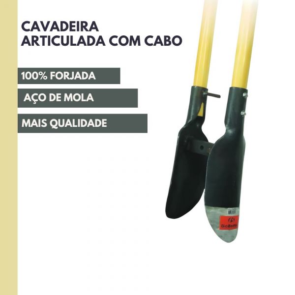 Cavadeira Articulada Com Cabo 1,70mt Bellotto