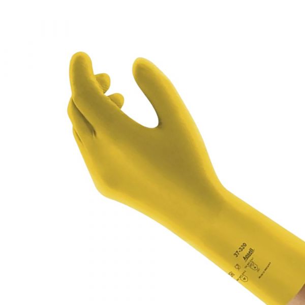144 Luvas Nitrílica Amarela Alphatec 37-320 Sem Forro 31cm Tamanho 9 Ansell