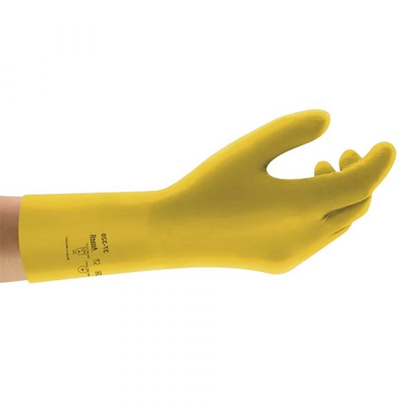 144 Luvas Nitrílica Amarela Alphatec 37-320 Sem Forro 31cm Tamanho 10 Ansell