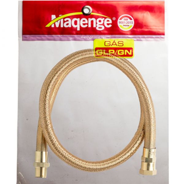 1.5 Metro de Mangueira Flexível Tomback GLP/GN 1/2(I) x R.1/2 BSPT(E) x 1/2 BSP(I) Maqenge