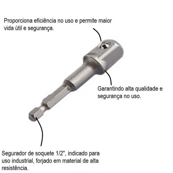 Adaptador Soquete 1/4