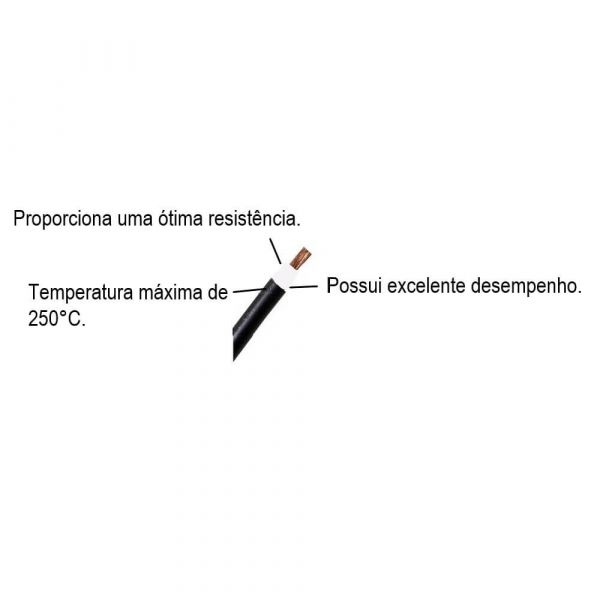 1 Metro Cabo Solar 0,6/1kw 4mm Preto Corfio
