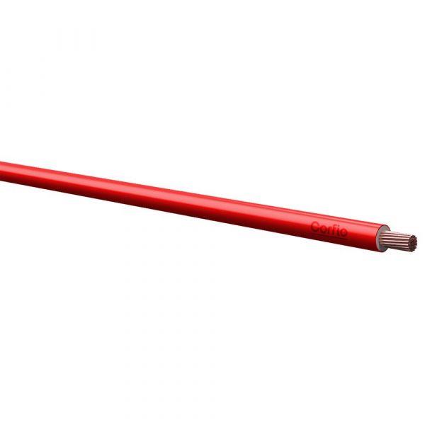 1 Metro de Cabo Flexível Vermelho 0,5mm 750V Corfio