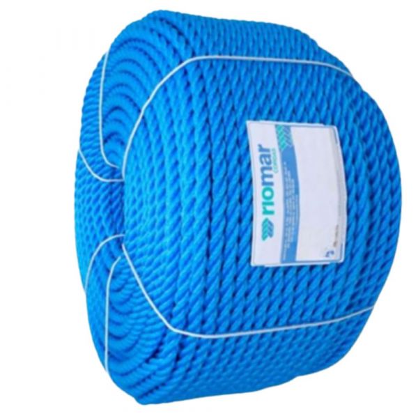 1 Metro de Corda Torcida Naval Polietileno Azul 10mm Riomar