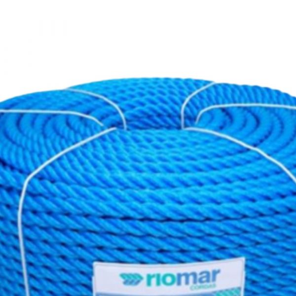 1 Metro de Corda Torcida Naval Polietileno Azul 10mm Riomar