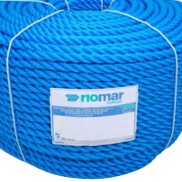 1 Metro de Corda Torcida Naval Polietileno Azul 10mm Riomar