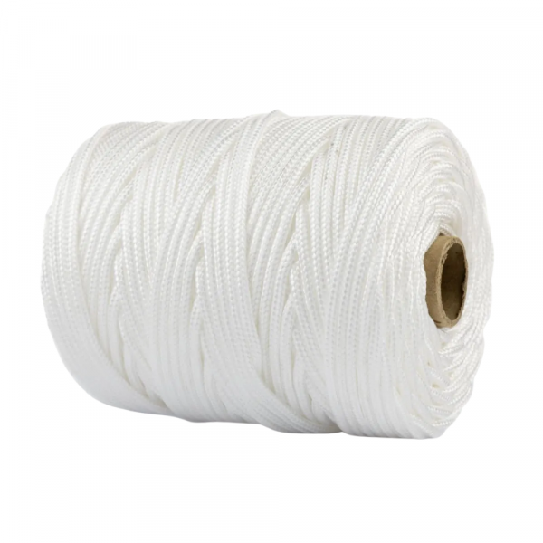1 Metro de Corda Trançada de Polipropileno Branca 4mm x 5/32 Pol. Mazzaferro