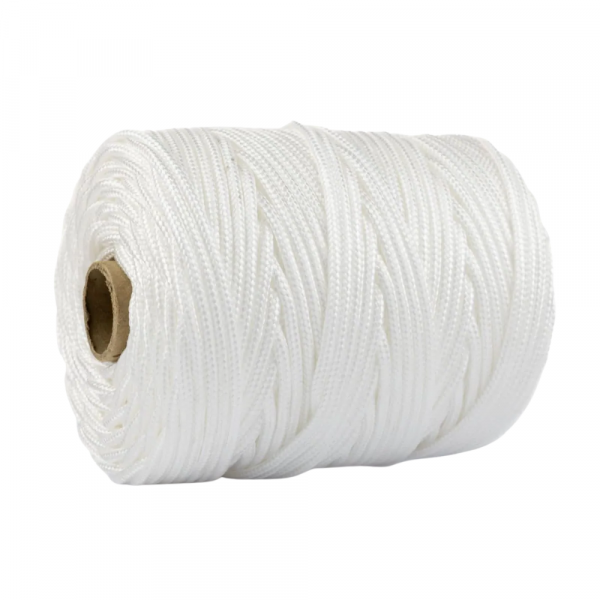 1 Metro de Corda Trançada de Polipropileno Branca 4mm x 5/32 Pol. Mazzaferro