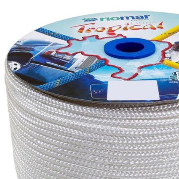 1 Metro de Corda Trançada Tropical 14mm Branca Riomar
