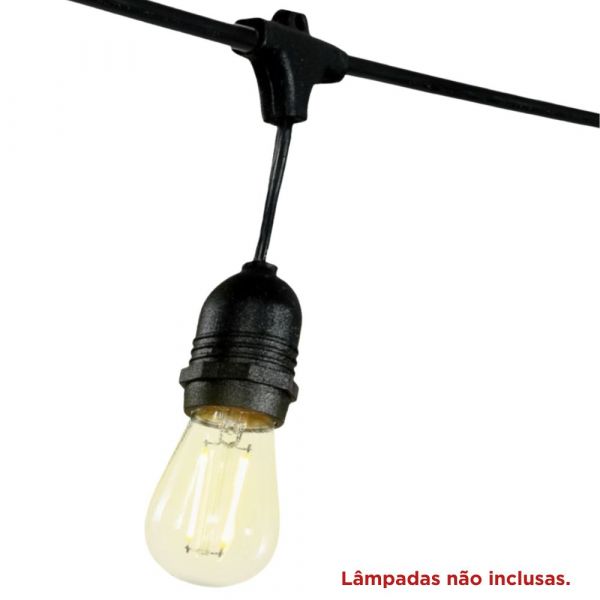 1 Metro de Varal Lâmpada String Light com Bocal E-27 G-Light